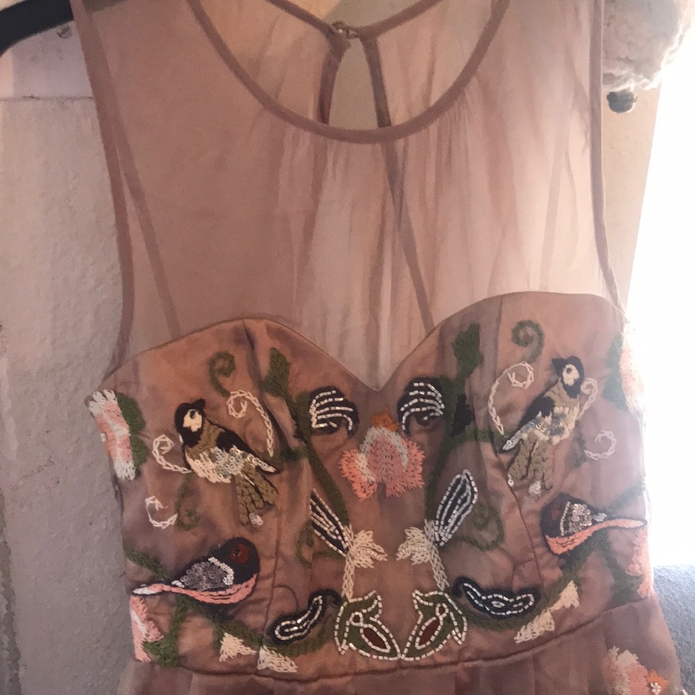 Embroided pastel dress